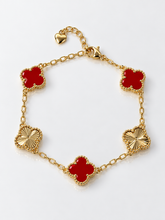 Cargar imagen en el visor de la galería, Trébol brazalete gold plated 14 k
