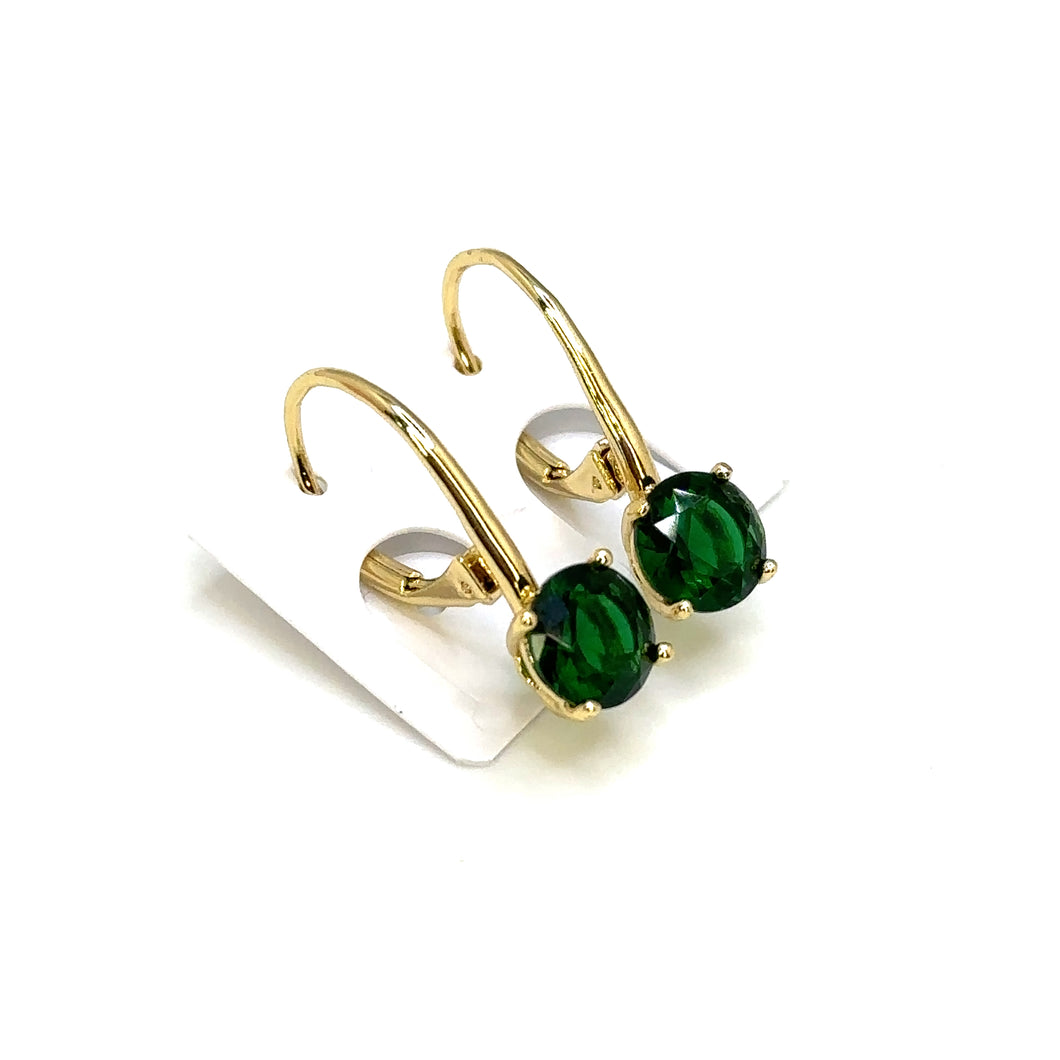 Aretes piedra verde