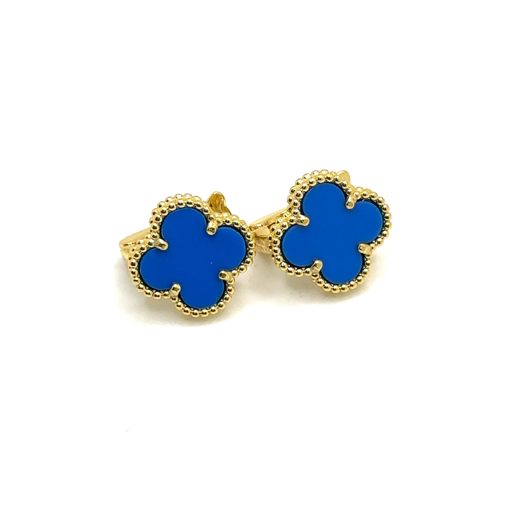 Aretes trébol azul