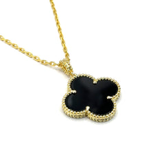 Cargar imagen en el visor de la galería, Clover negro de una flor con dorado
