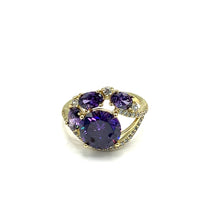 Cargar imagen en el visor de la galería, Anillo piedra morado
