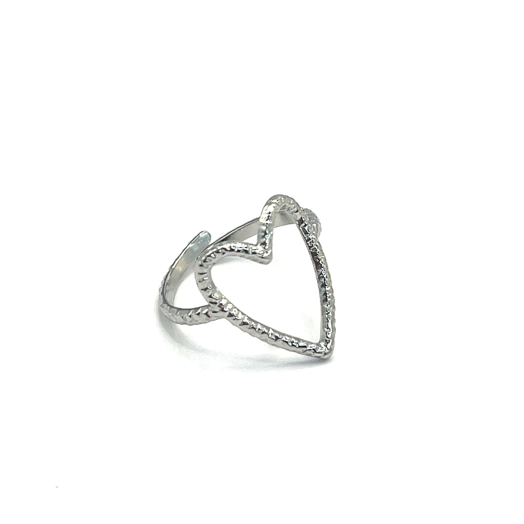 Anillo de corazón ajustable