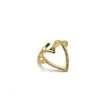 Cargar imagen en el visor de la galería, Anillo de corazón ajustable Gold
