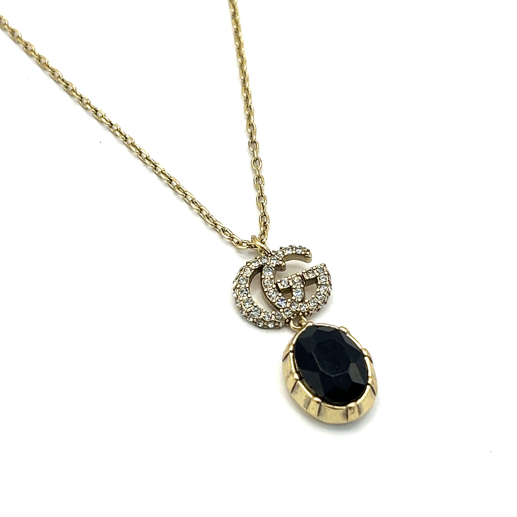 GG necklace luxury piedra negra