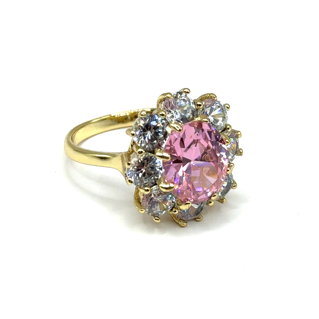 Anillo flor rosada