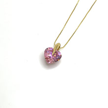 Cargar imagen en el visor de la galería, Diamond Pink Heart Necklace
