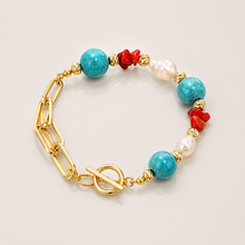 Cargar imagen en el visor de la galería, Red and turkesa brazalete
