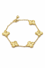 Cargar imagen en el visor de la galería, Gold clover brazalet
