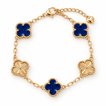 Cargar imagen en el visor de la galería, Pulsera de flores gold plated 14 k
