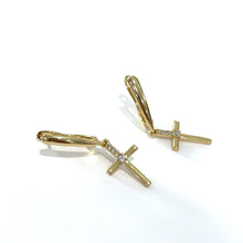 Cargar imagen en el visor de la galería, Aretes de colgante de cruz
