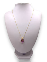 Cargar imagen en el visor de la galería, Diamond Pink Heart Necklace
