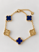 Cargar imagen en el visor de la galería, Pulsera de flores gold plated 14 k
