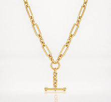 Cargar imagen en el visor de la galería, Kayna  Necklace #001 style  paper clip gold plated 14 k
