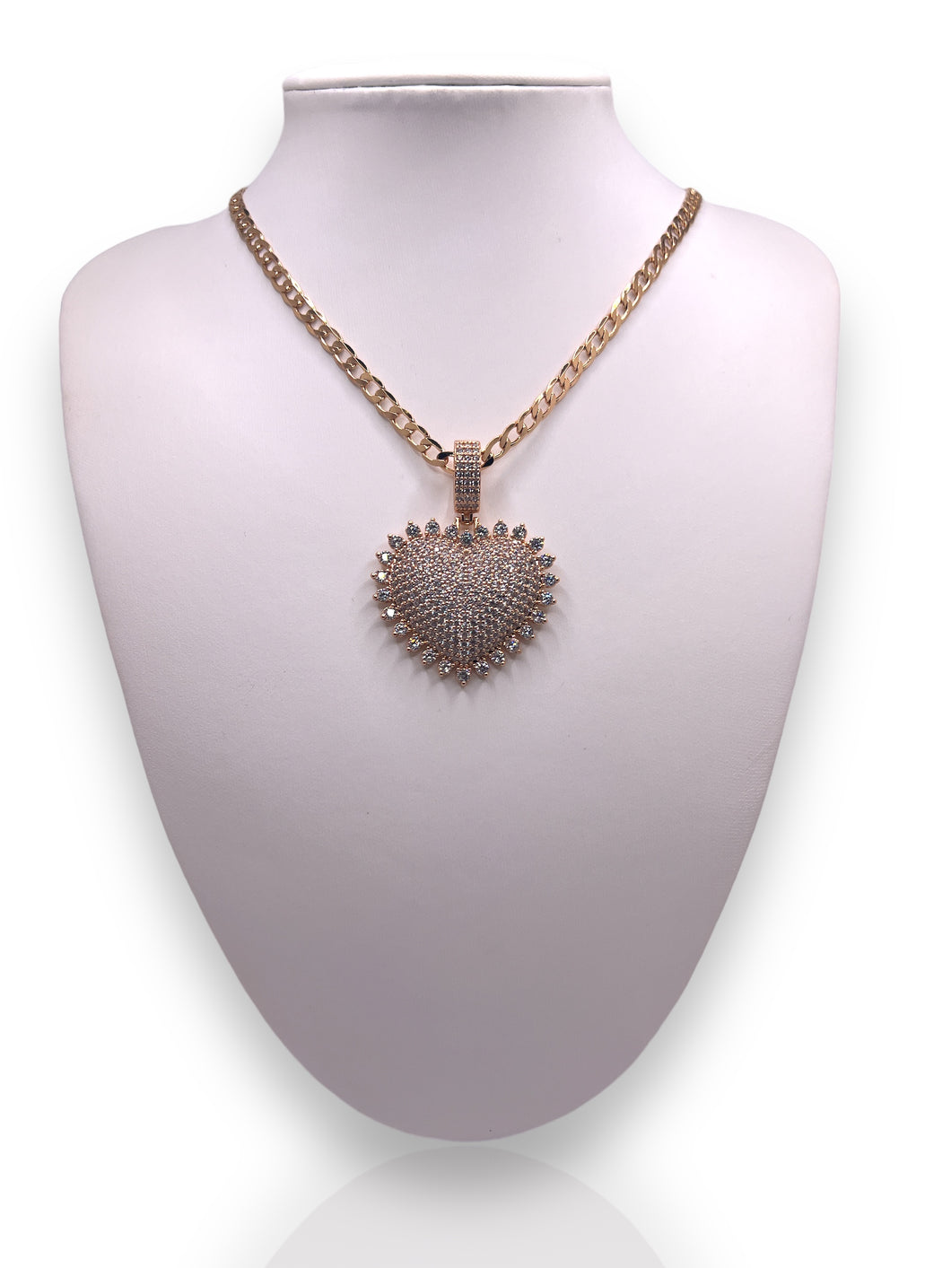 Glam Heart Necklace Oro Rosa