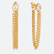 Cargar imagen en el visor de la galería, Chain earrings stainless steel PVD 18 k
