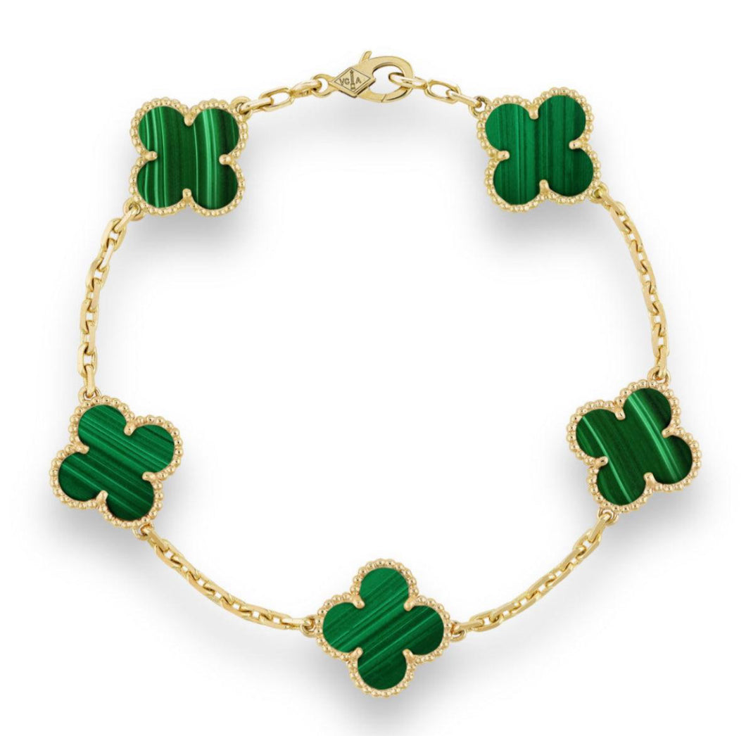 Trebol verde brazalete