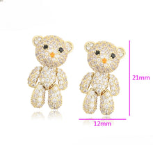 Cargar imagen en el visor de la galería, Bear stud Earrings
