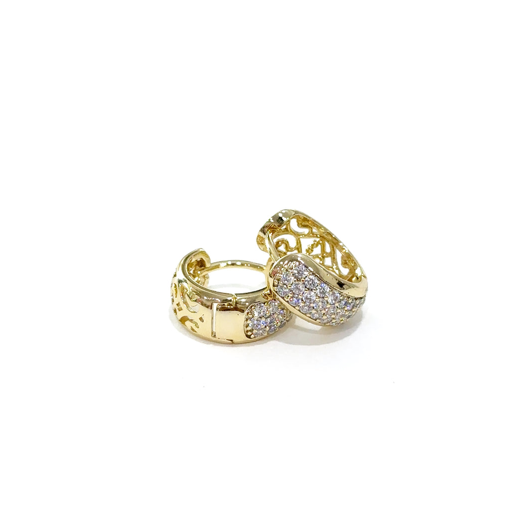 Aretes estiló algollas chunky con circonitas