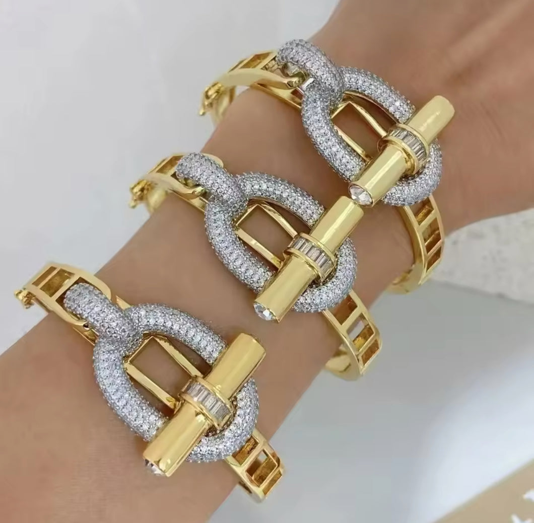 Bangle doble tono