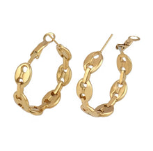 Cargar imagen en el visor de la galería, Coffee hoop earrings
