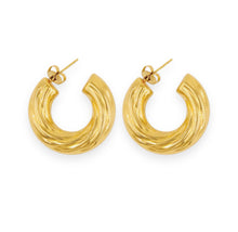 Cargar imagen en el visor de la galería, Twist hoop earrings love
