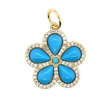 Cargar imagen en el visor de la galería, Turquesa flower ( size pequeño)
