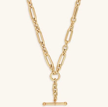 Cargar imagen en el visor de la galería, Kayna  Necklace #001 style  paper clip gold plated 14 k
