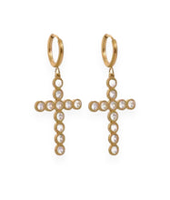 Cargar imagen en el visor de la galería, Gold Cross Earrings
