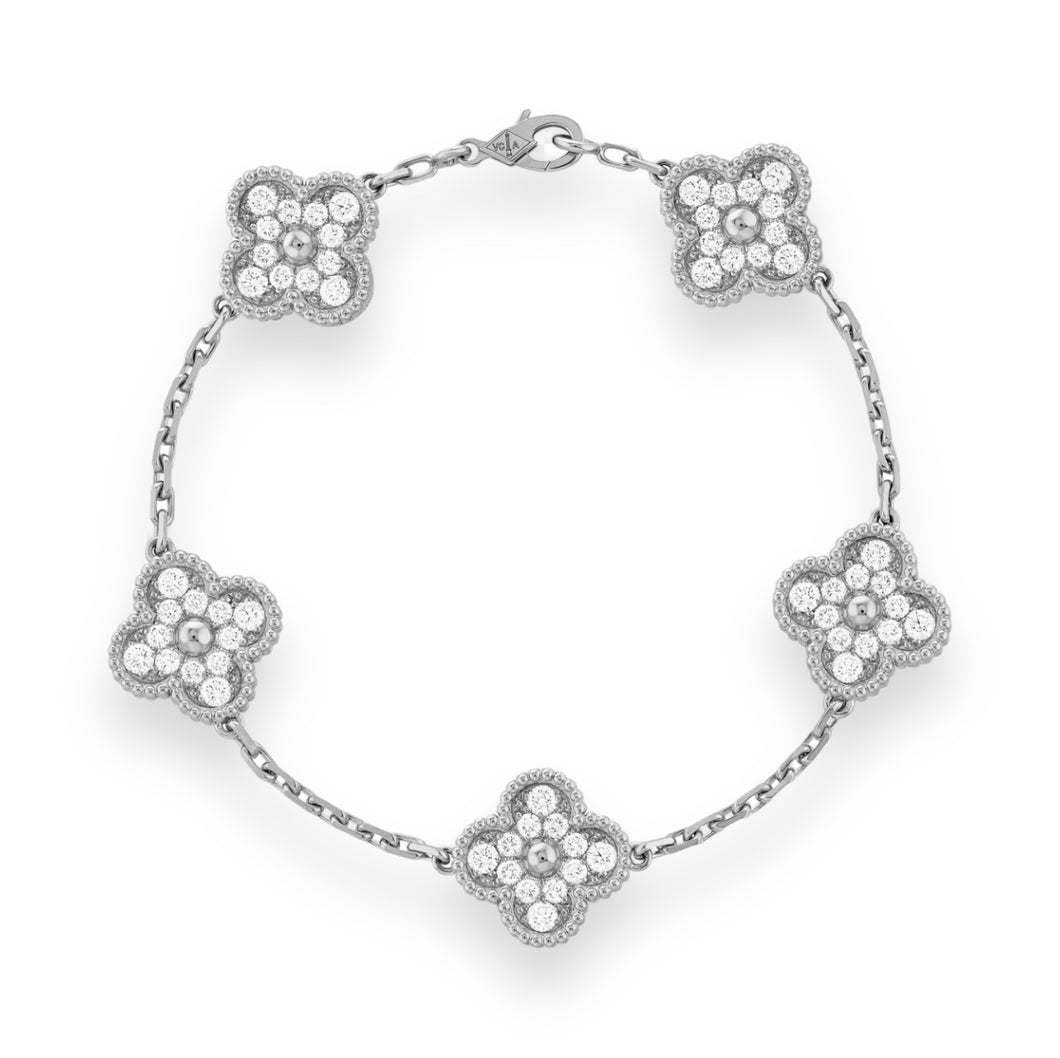 Clover brazalete Silver