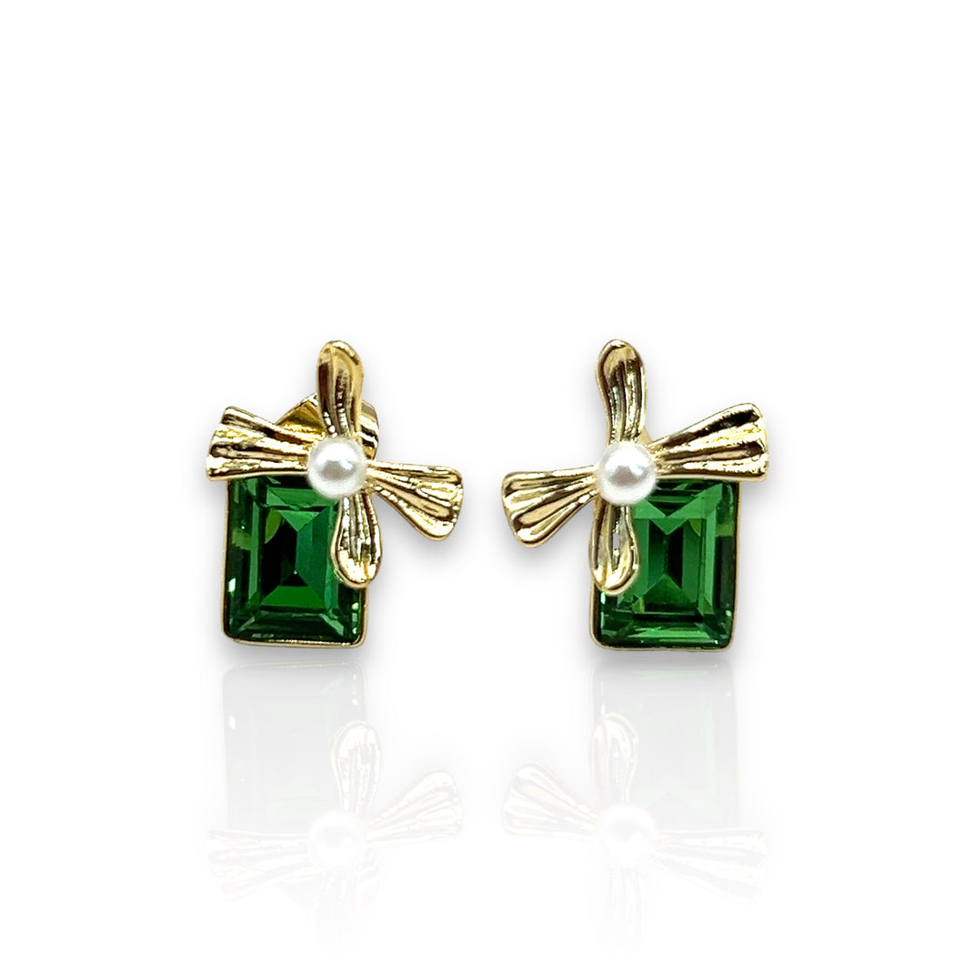 Aretes piedra verde