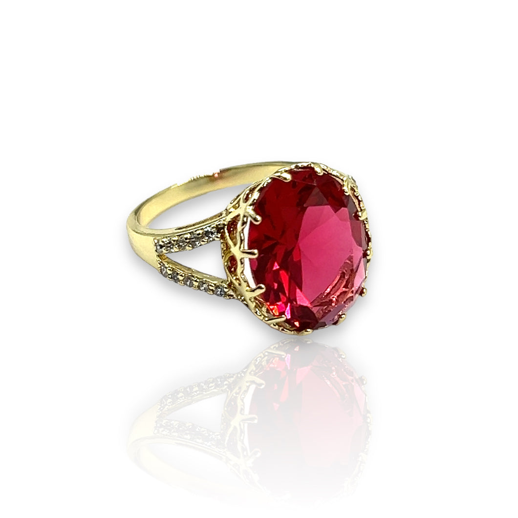 Anillo piedra roja Clear