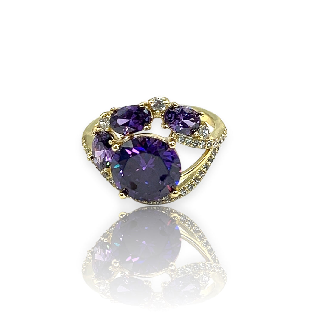 Anillo piedra morado