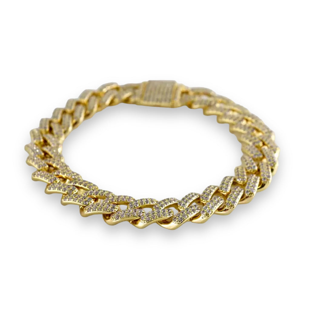 Monaco brazalete eslabón cuadrado