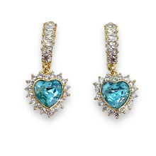 Cargar imagen en el visor de la galería, Blue Earrings heart
