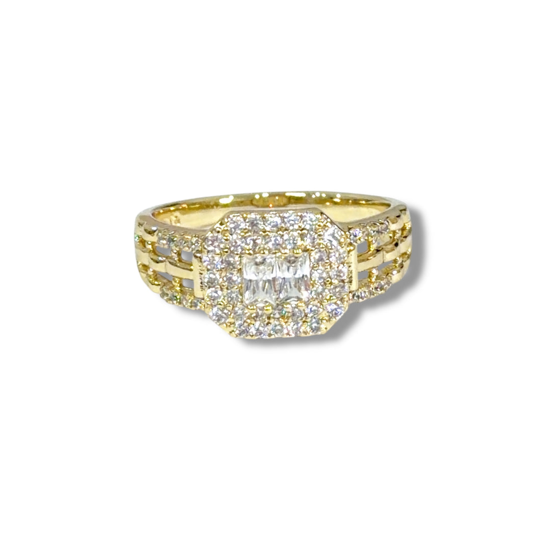 Princess ring Gold Plated 14 k