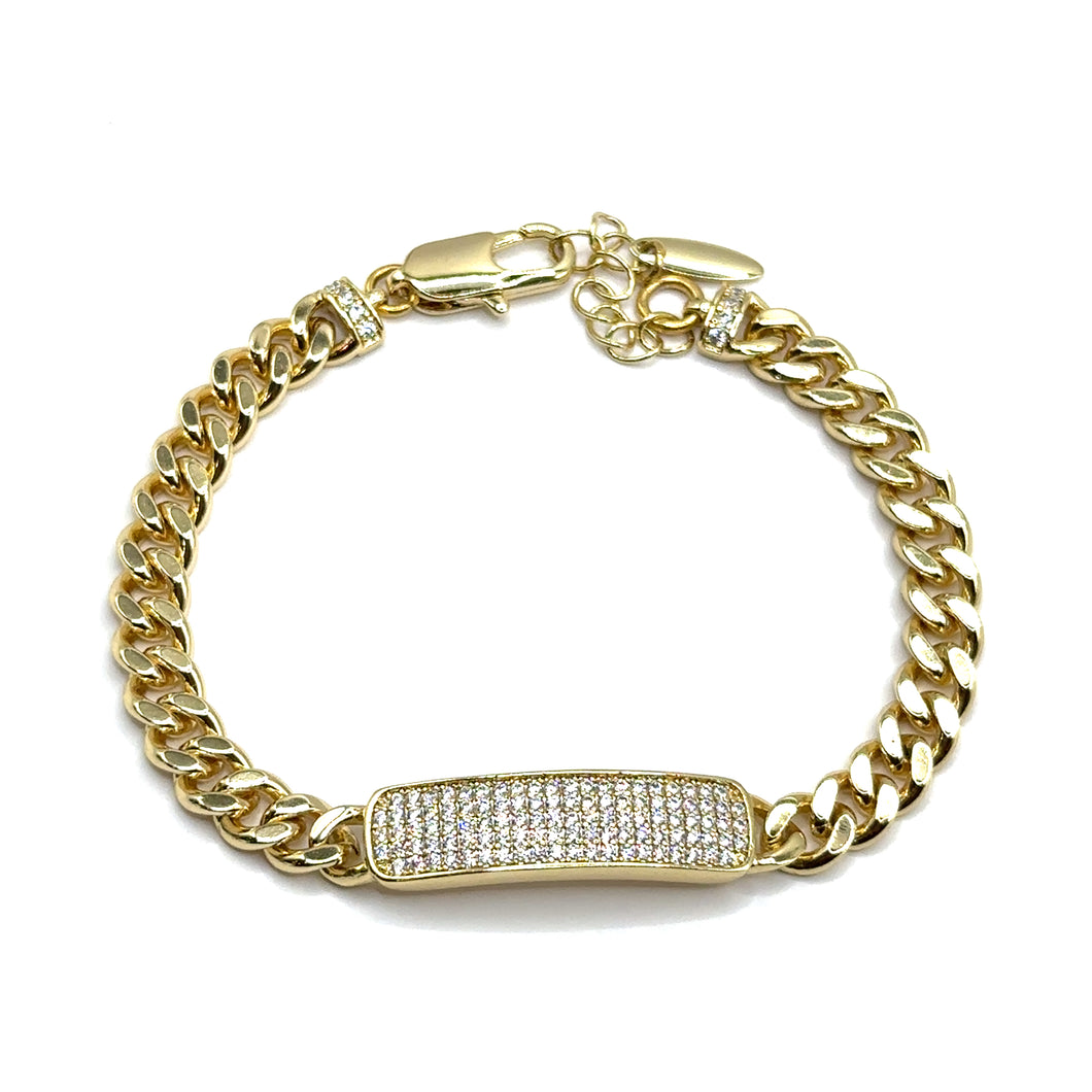 Pulsera con placa de circonia