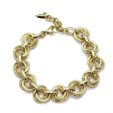 Cargar imagen en el visor de la galería, Chunky round bracelet gold plated 14 k 7 pulgadas más extensión
