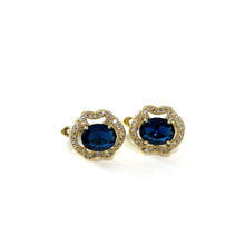 Cargar imagen en el visor de la galería, Blue stone Earrings
