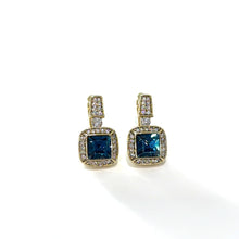 Cargar imagen en el visor de la galería, Blue stone Earrings
