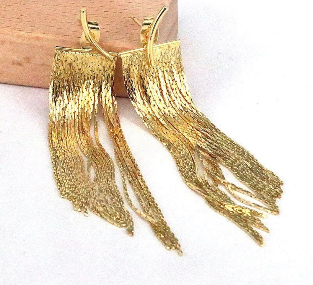 Aretes largos gold