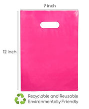 Cargar imagen en el visor de la galería, 200 Pink &amp; Purple Merchandise Bags 100 Pink and 100 Purple 1.5Mil, hick Glossy Bags for Small Business and Plastic boutique Bags with Die Cut Handles
