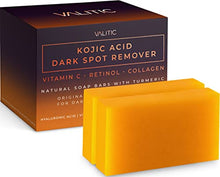 Cargar imagen en el visor de la galería, VALITIC Kojic Acid Dark Spot Remover Soap Bars with Vitamin C, Retinol, Collagen, Turmeric - Original Japanese Complex Infused with Hyaluronic Acid, Vitamin E, Shea Butter, Castile Olive Oil (2 Pack)
