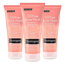 Cargar imagen en el visor de la galería, Neutrogena Oil Free Pink Grapefruit Acne Treatment Face Wash with Vitamin C, 2% Salicylic Acid, Gentle Foaming Facial Scrub to Treat &amp; Prevent Breakouts, 6.7 Fl Oz, Pack of 3
