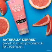 Cargar imagen en el visor de la galería, Neutrogena Oil Free Pink Grapefruit Acne Treatment Face Wash with Vitamin C, 2% Salicylic Acid, Gentle Foaming Facial Scrub to Treat &amp; Prevent Breakouts, 6.7 Fl Oz, Pack of 3
