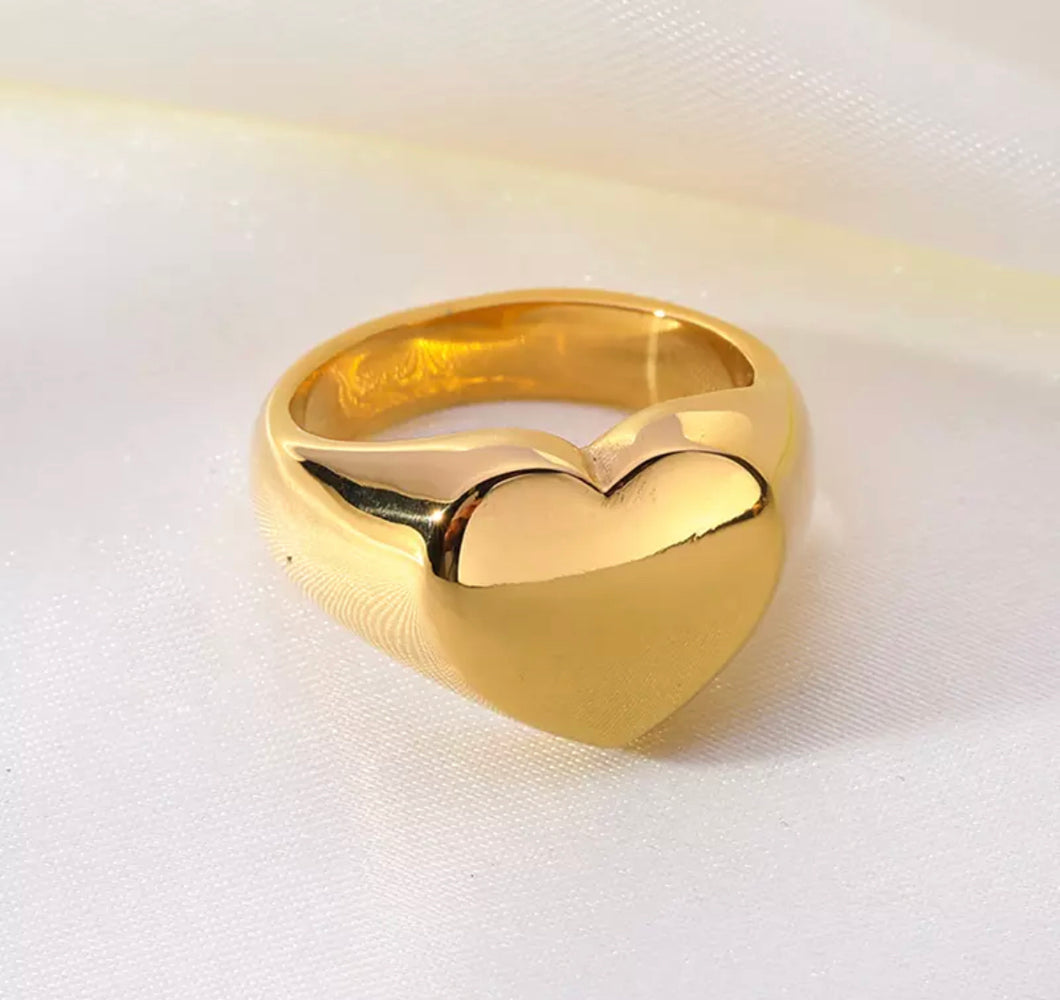 Anillo Corazón Acero